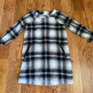 GAP Black and White Plaid Toddler Dress